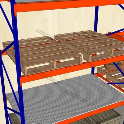 4 Tier CE  Factory Pallet Racking 3T Commercial Shelving Units