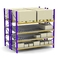 500kg Roller Storage Rack 2500mm Warehouse Roller Rack System